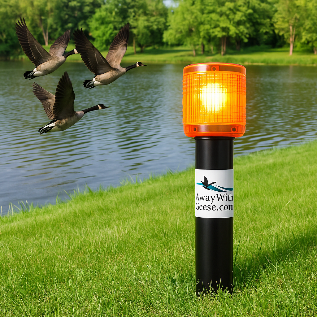 Away With Geese Deterrent for Land or Water | Solar Powered Goose Control