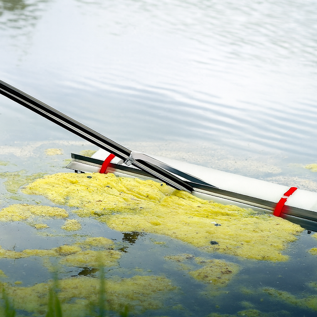 Heavy Duty Pond Rake for removing weeds, algae, and debris from lakes and shorelines.