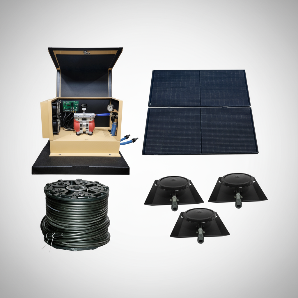 Solar Pond Aerator | TurboAir | 3.4 CFM | Ground Mount
