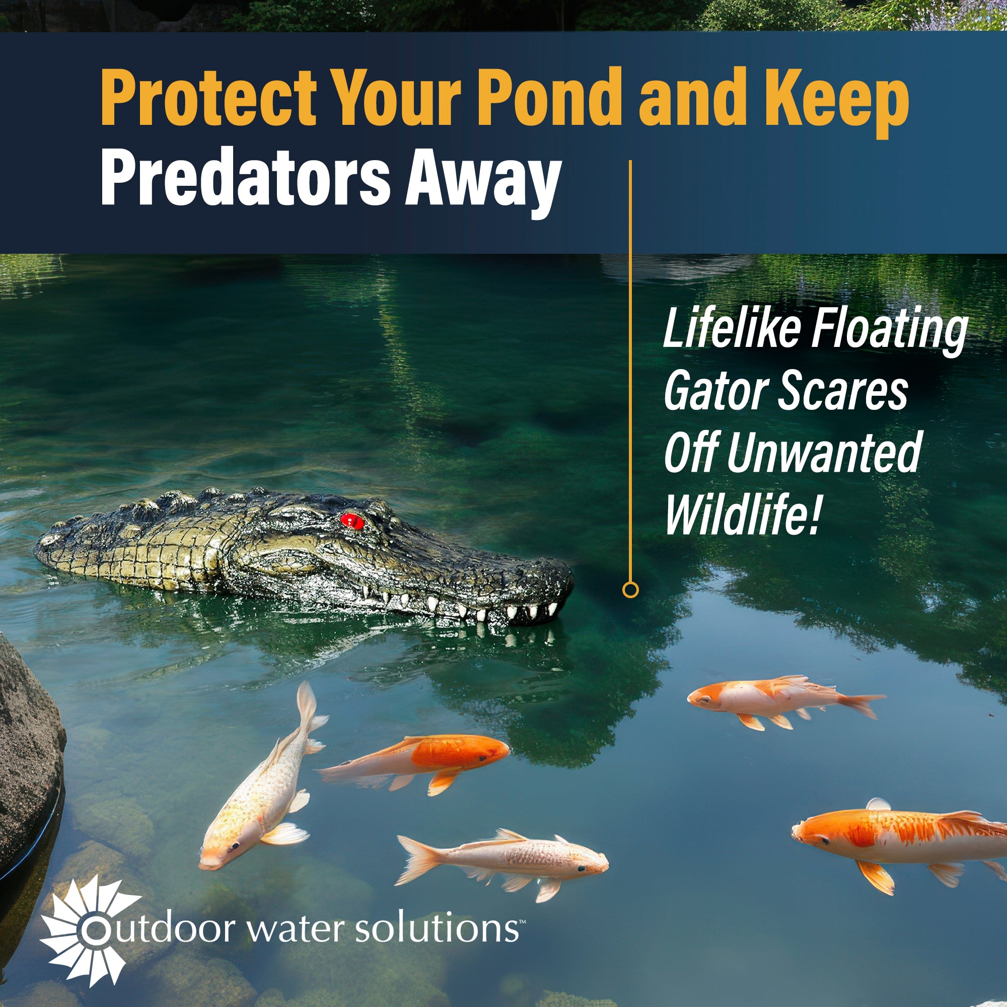 Floating Alligator Head Decoy | Protect Fish Predator Control