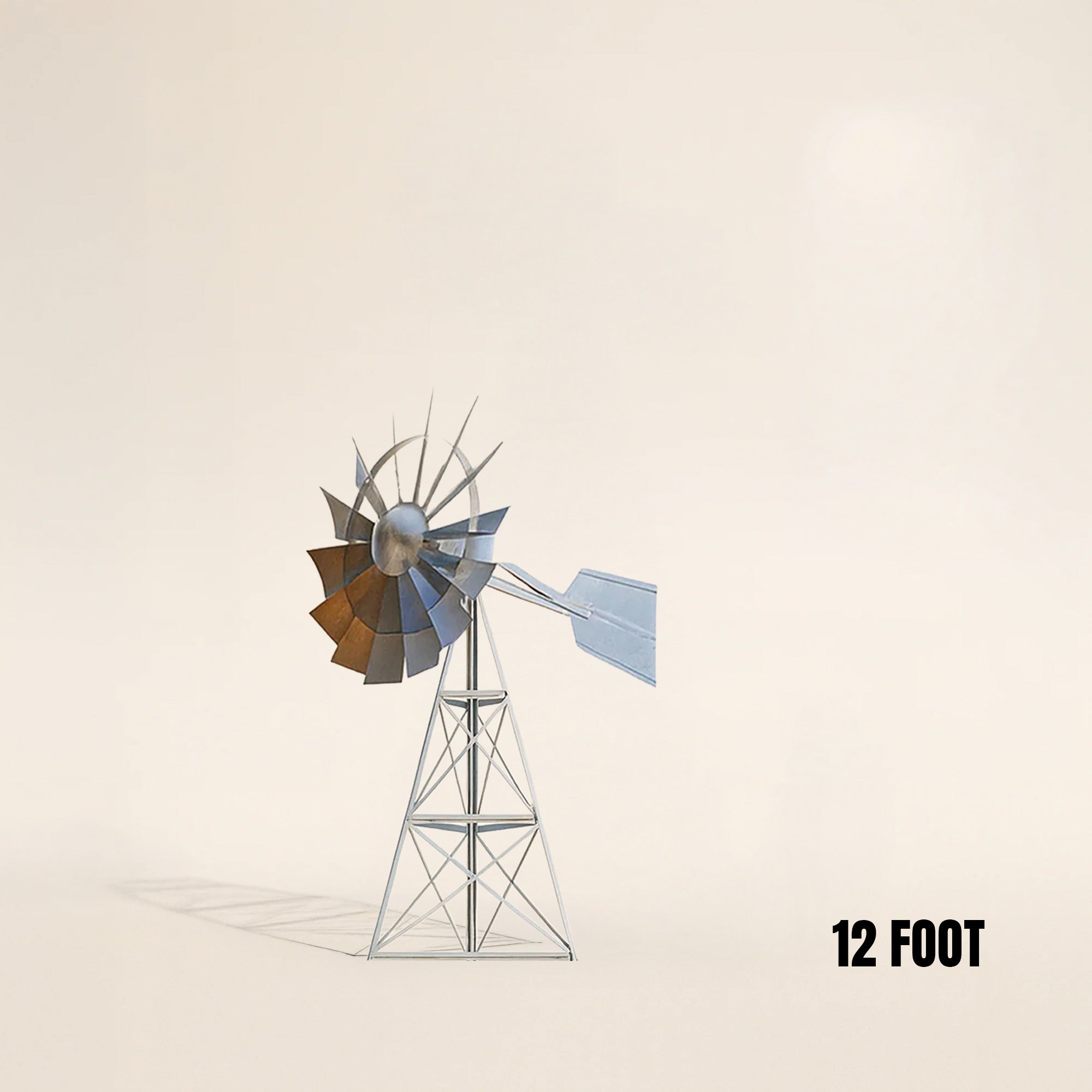 Steel Tower Large Windmill for Yard | 3-Leg