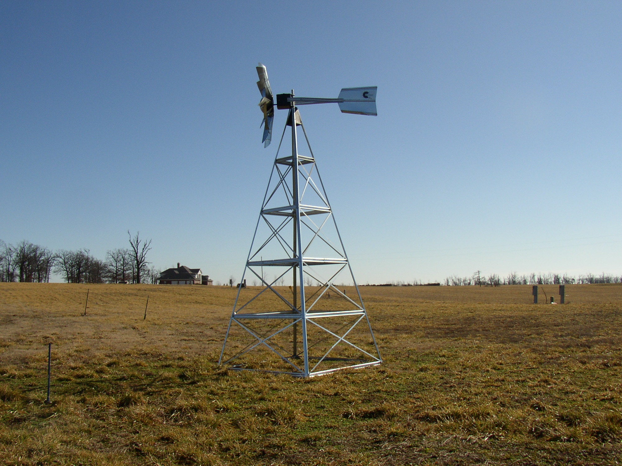 Steel Windmill Pond Aerator | 4-Leg Tower | Deluxe Kit