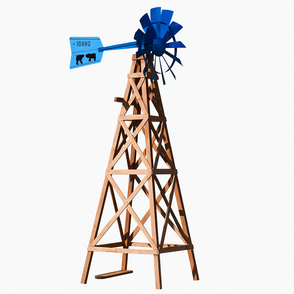 Windmill Head Aerator For Pond | DYI Wood Tower Windmill | 4.5 CFM
