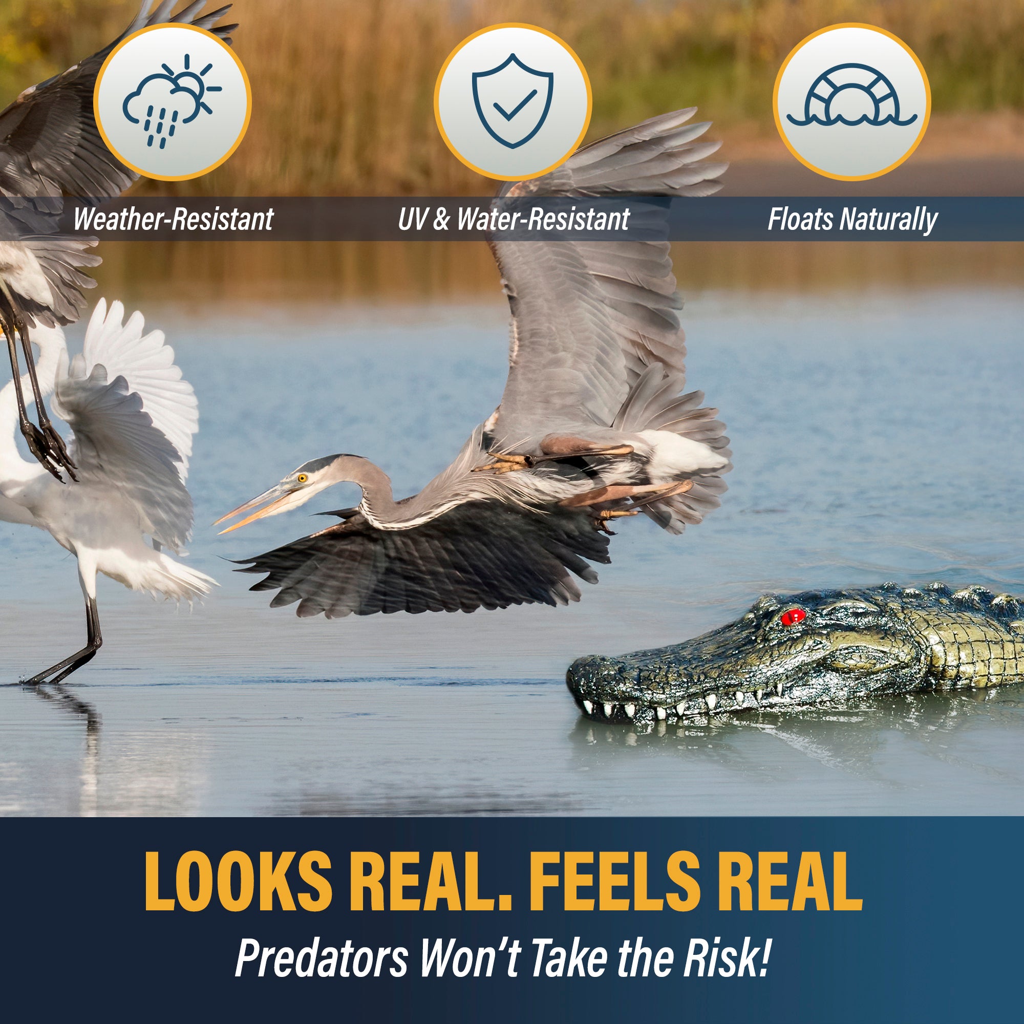 Floating Alligator Head Decoy | Protect Fish Predator Control