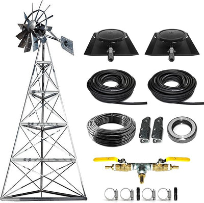 Steel Windmill Pond Aerator | 4-Leg Tower | Super Premier Kit