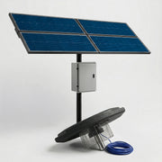floating pond fountain with solar panel for solar fountain hook up via control box