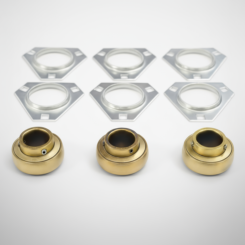 Bearing Replacement Kit for Gen 2 and Gen 3 windmill aeration compressors with OEM-fit bearings and flanges.