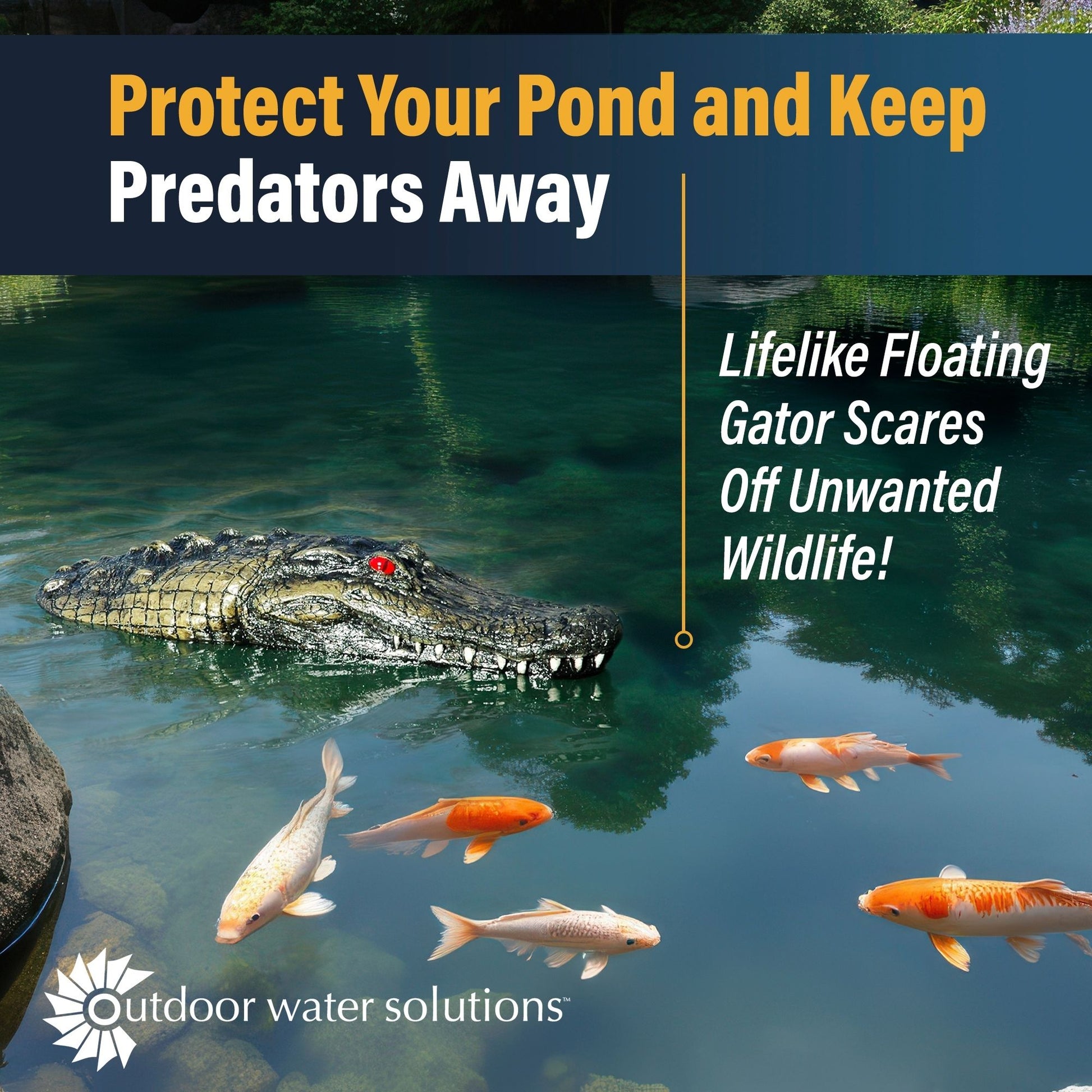 Outdoor Water Solutions Floating Alligator