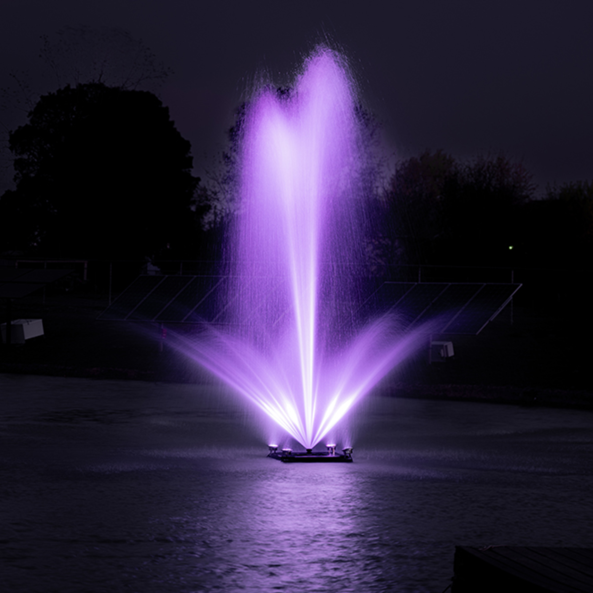 Floating Pond Display Fountain – Palatial 1/2 HP with elegant multi-pattern spray, stable 36-inch float, and stainless steel submersible motor for ponds up to 1/2 acre