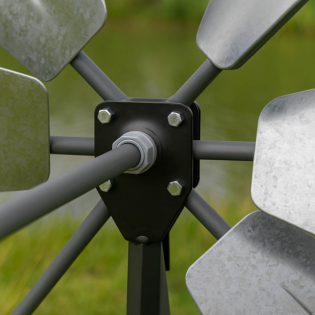 Garden windmill cone bushings installed in a windmill tower cone for smooth rotation and long-lasting performance