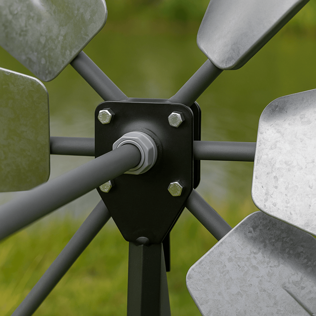 Garden windmill cone bushings installed in a windmill tower cone for smooth rotation and long-lasting performance