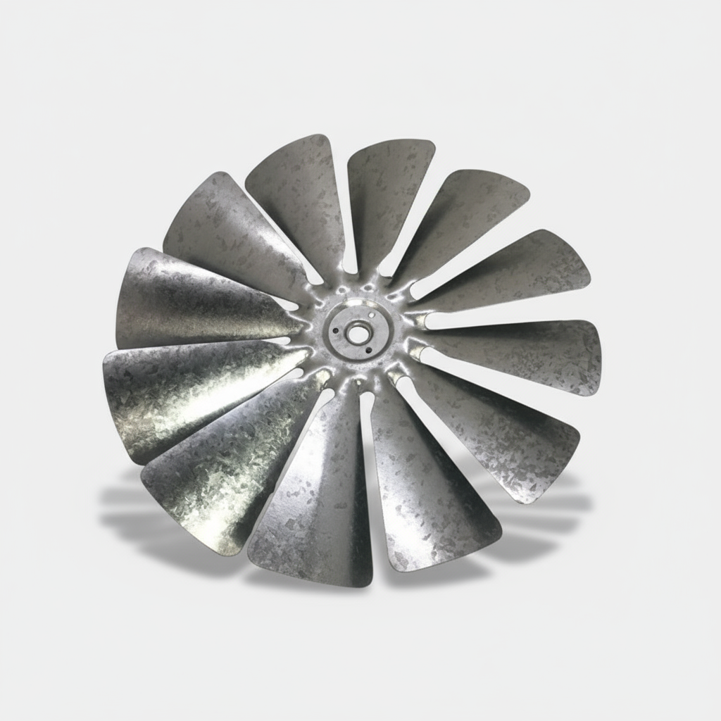 Garden windmill fan 30-inch galvanized steel replacement for large ornamental windmills.
