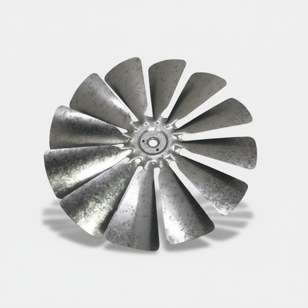 Garden windmill fan 30-inch galvanized steel replacement for large ornamental windmills.