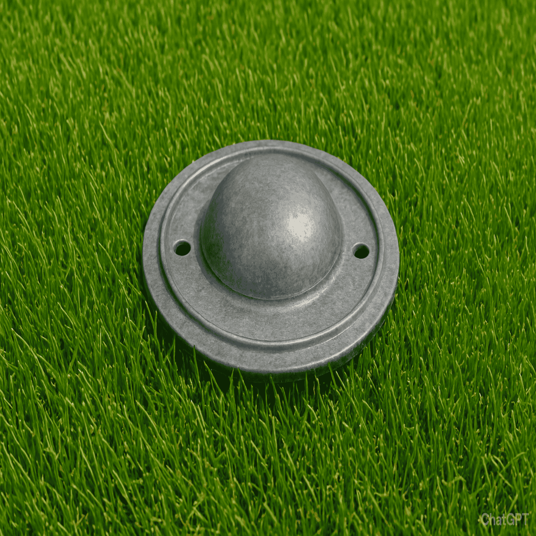 Garden Windmill Hub Cap Dome in galvanized steel with bolt-on, weather-resistant protection.