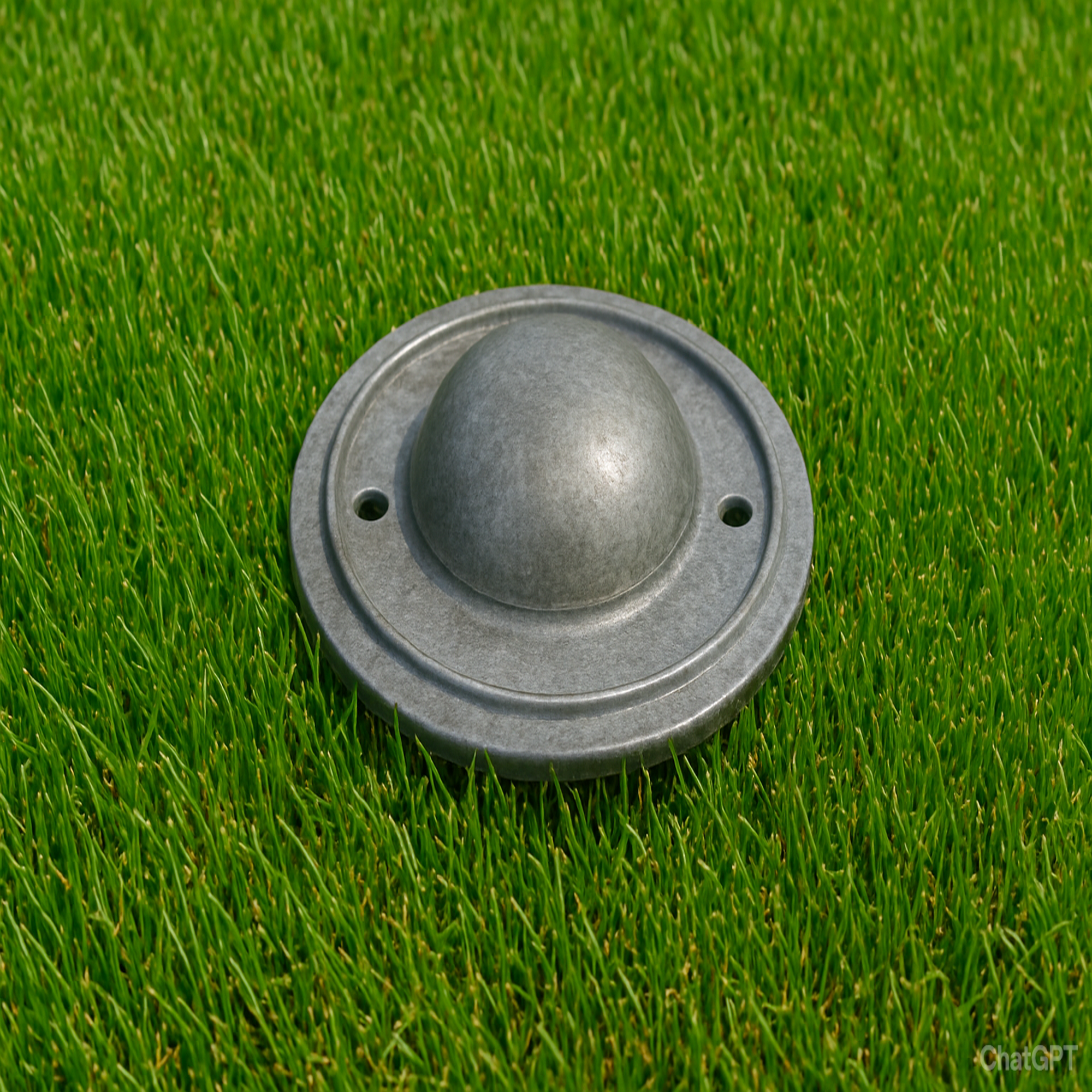 Garden Windmill Hub Cap Dome in galvanized steel with bolt-on, weather-resistant protection.