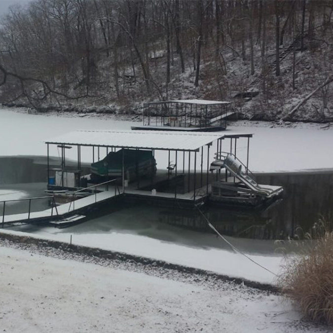Ice Away Water Deicer for ponds and lake docks delivering high-performance ice prevention with a sealed, maintenance-free motor.