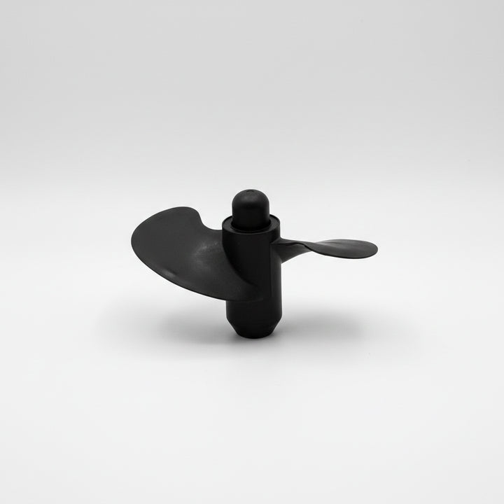 Black propeller on a white background