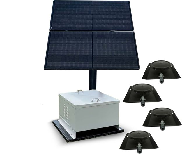 Solar Pond Aerator + Battery | NightAir | 2.2 CFM