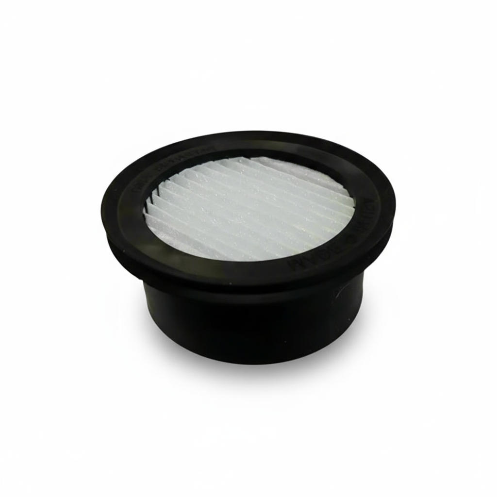 Pond Aerator Air Filter Replacement with washable polyester for 2.25-inch or 3-inch pond aeration systems.