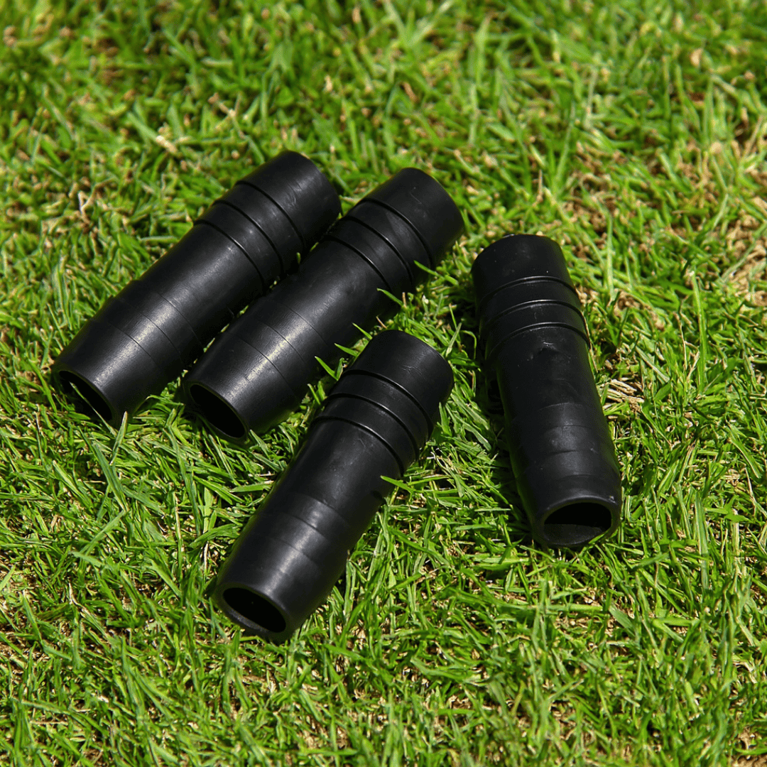 Pond Aerator Airline Connector 4 Pack – 3/8 inch nylon hose connectors for secure, airtight pond aeration tubing connections.