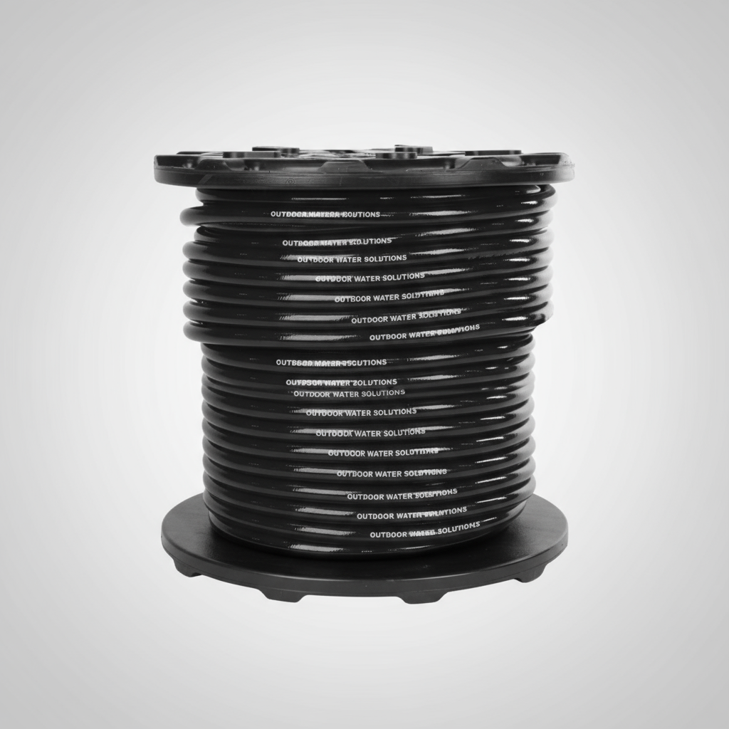 Pond aerator airline tubing made from non-weighted polyethylene poly tubing for above-ground or underground airflow.