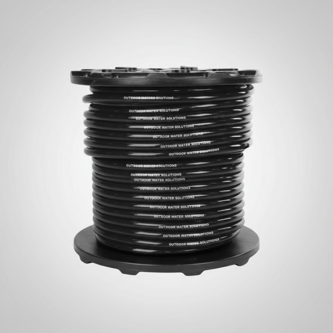 Pond aerator airline tubing made from non-weighted polyethylene poly tubing for above-ground or underground airflow.
