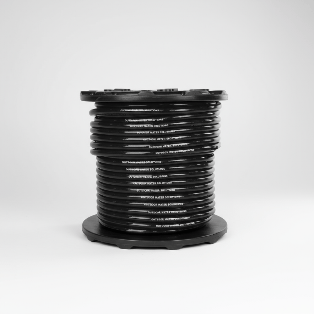 Pond aerator airline tubing with weighted, self-sinking design for efficient airflow to pond aeration diffusers.