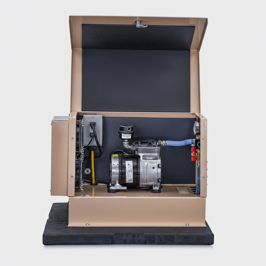 Pond Aerator Bubbler with AerMaster Pro 1/2HP compressor, aluminum cabinet, and weighted airline for deep pond aeration up to 2.5 acres