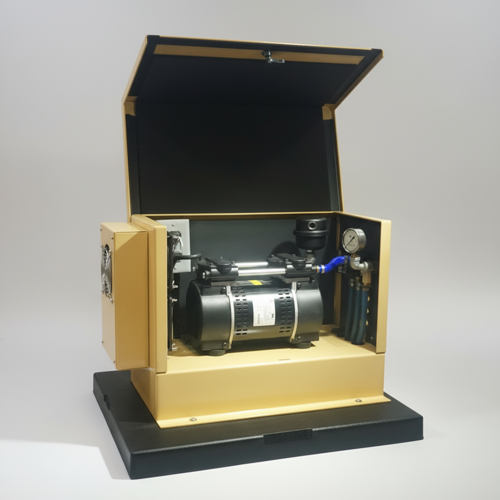 Pond Aerator Bubbler featuring the AerMaster Pro 3/4HP with rocking piston compressor and self-cleaning diffusers for aerating ponds up to 4 acres.