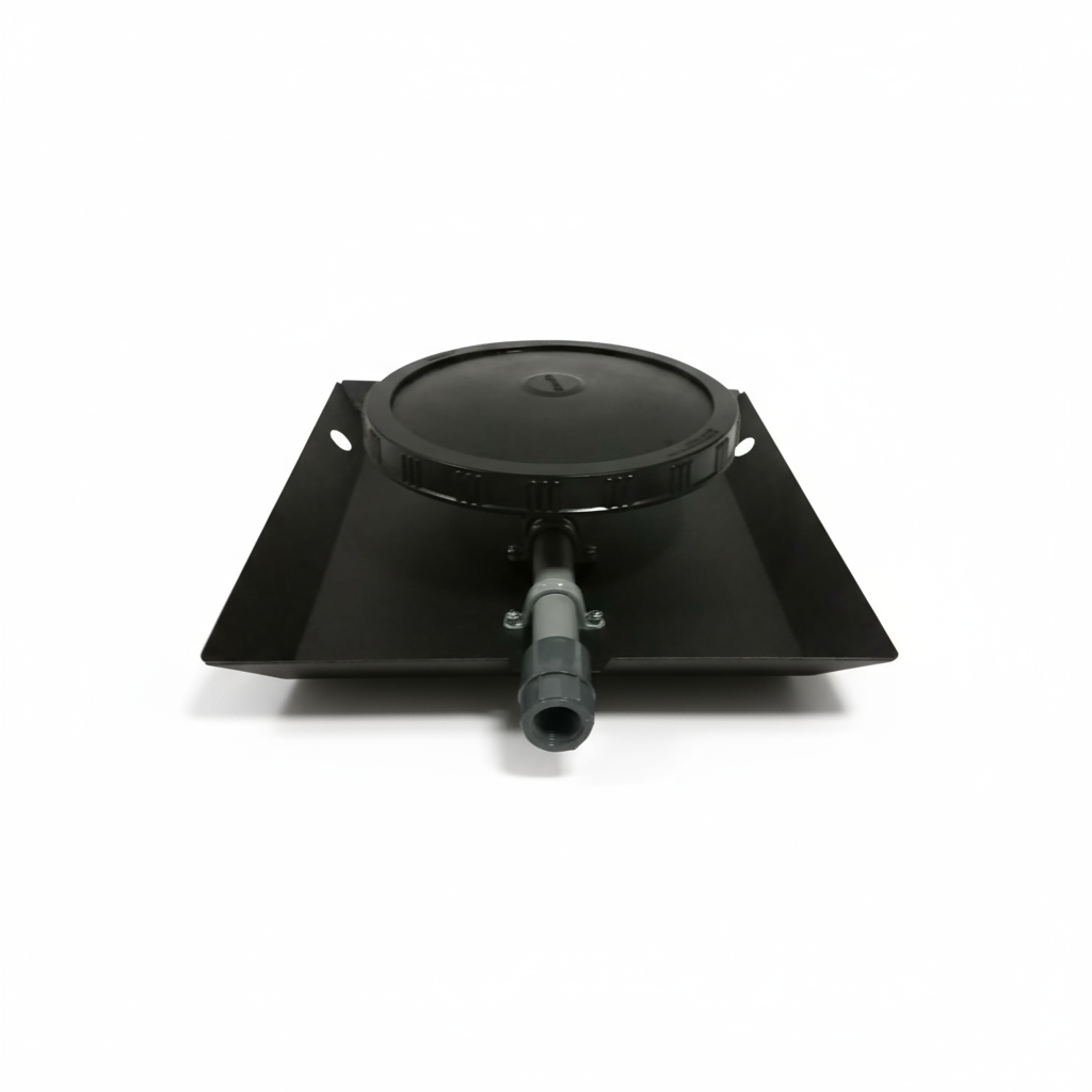 Pond aerator diffuser with single 9-inch EPDM rubber membrane and self-sinking base for efficient pond aeration and oxygen transfer
