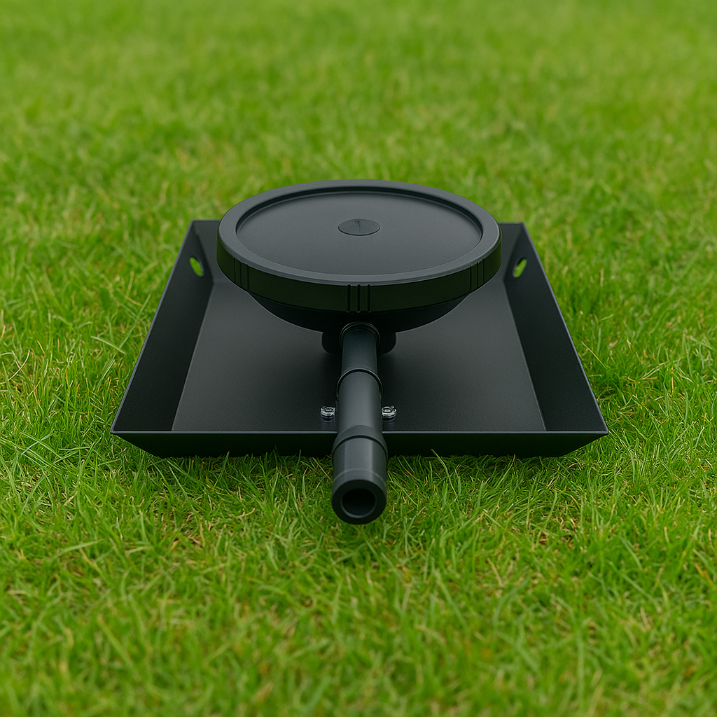 Pond aerator diffuser with single 9-inch EPDM rubber membrane and self-sinking base for efficient pond aeration and oxygen transfer
