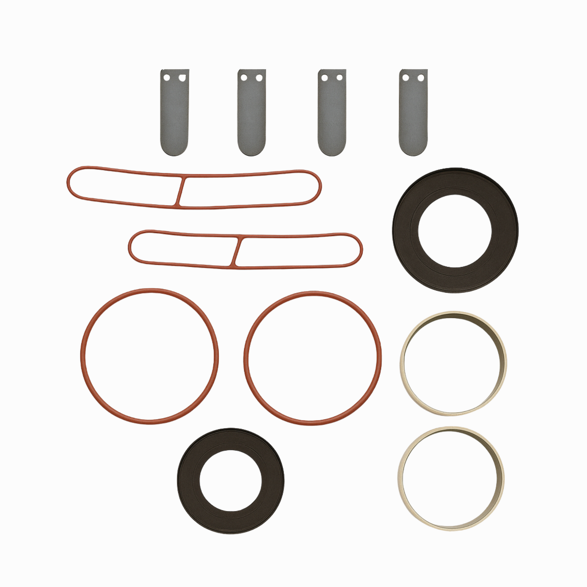 Pond Aerator Repair Kit for Thomas rocking piston aerators with diaphragms, valves, piston rings, and seals.
