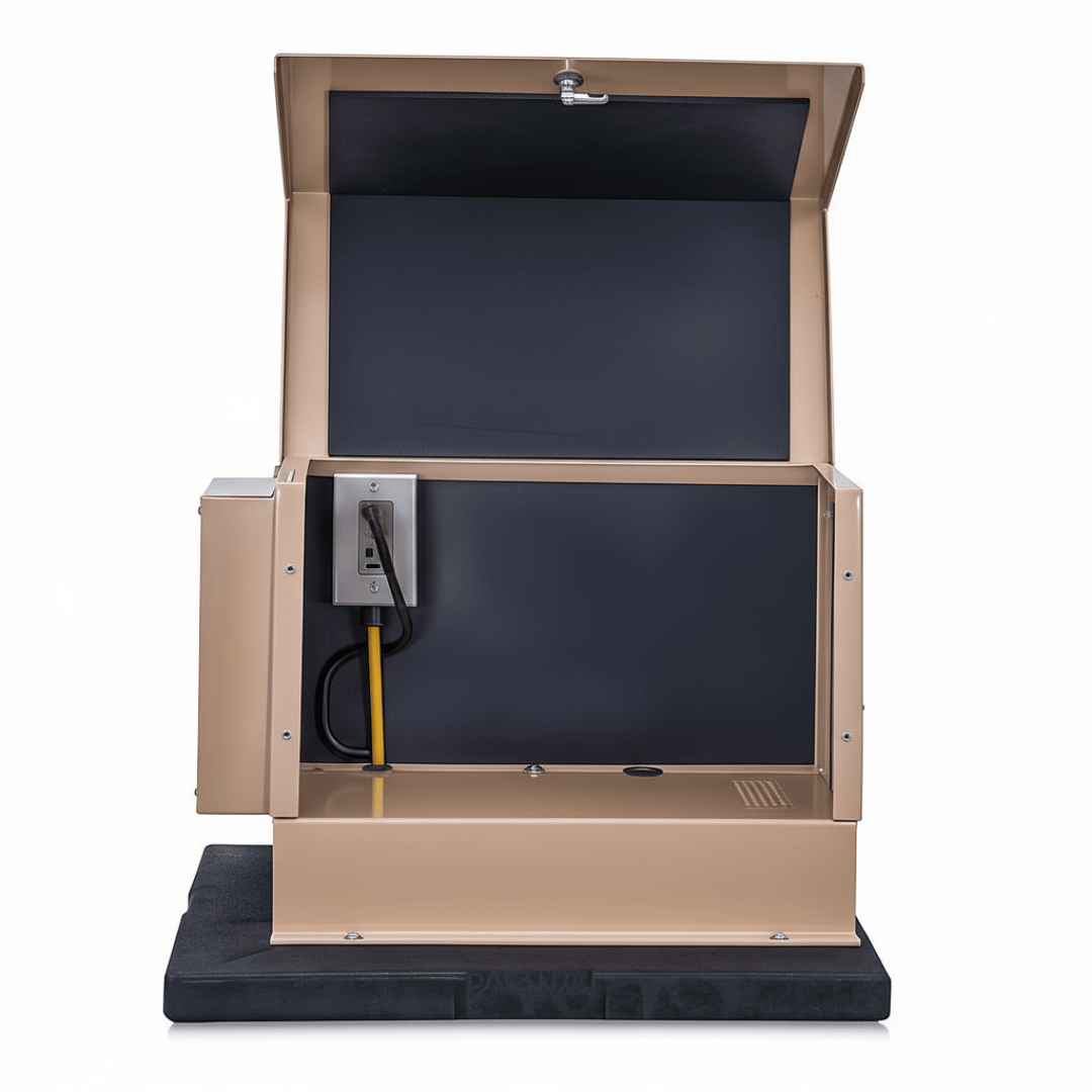 Pond Aerator Sound Kit installed in electric or solar aerator cabinet to reduce compressor noise