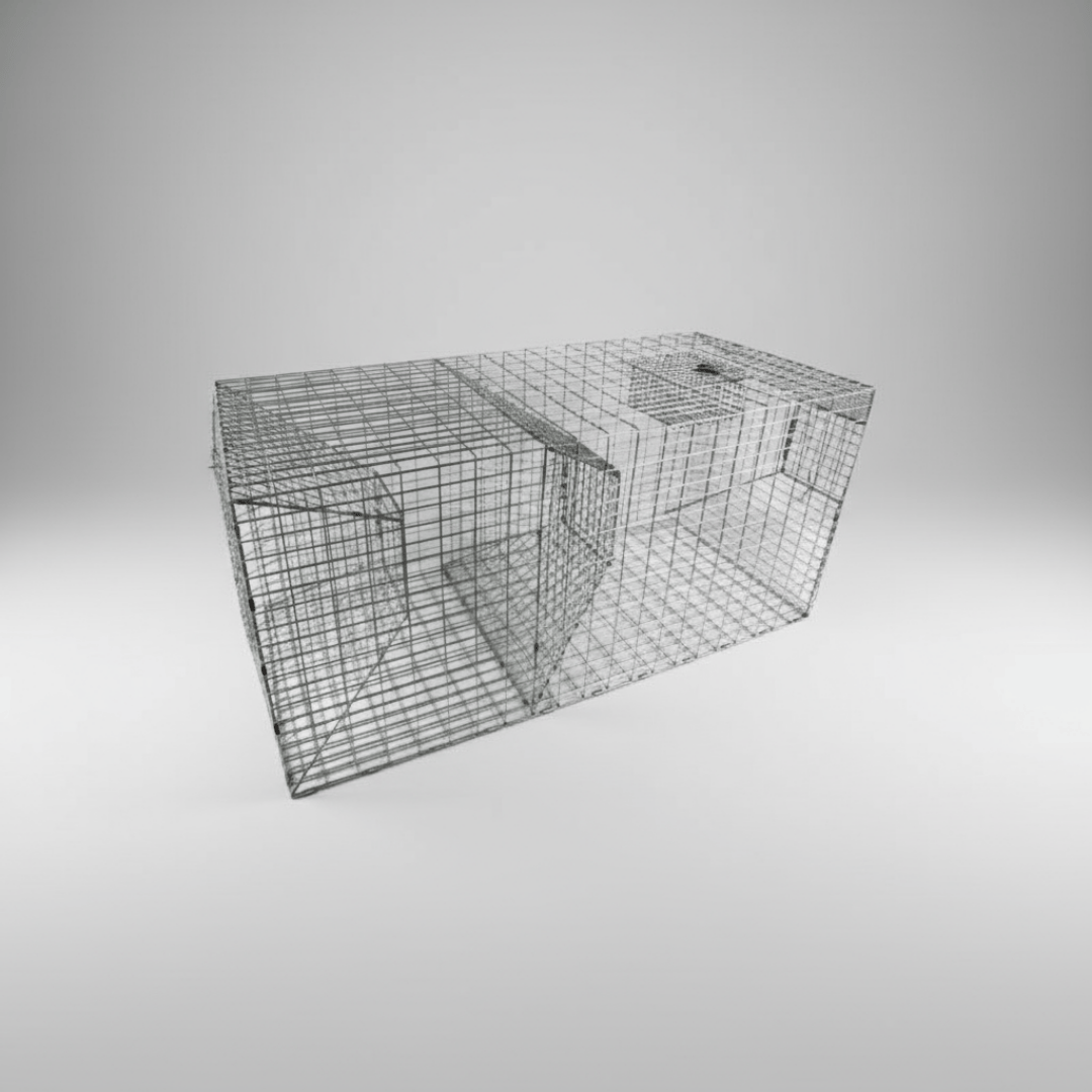 Galvanized steel pond fish trap for catfish with triple-door funnel