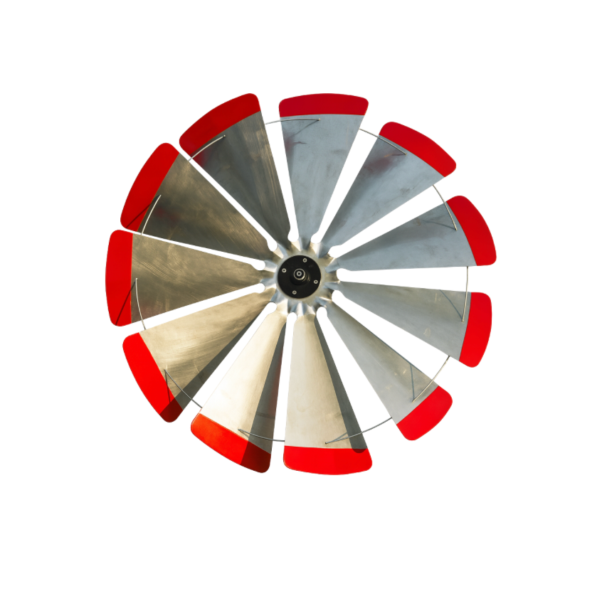 Garden Windmill Head Replacement | 40" Fan | Red-Tipped