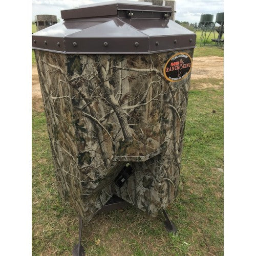 Solar Fish Feeder for Pond – Texas Avenger automatic solar-powered feeder with adjustable mount and programmable timer