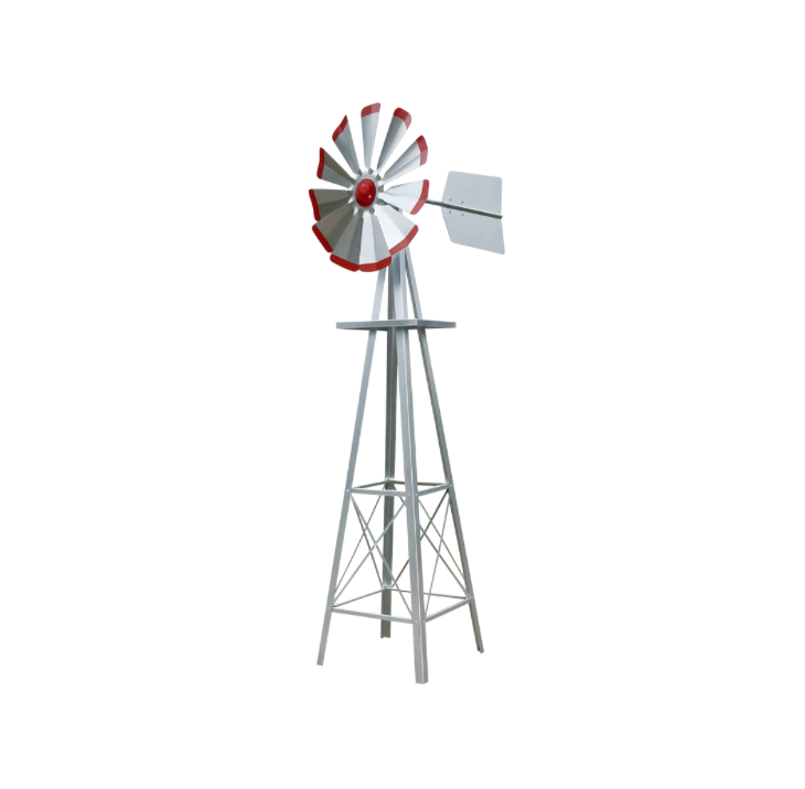 Steel Tower Large Windmill for Yard | 4-Leg
