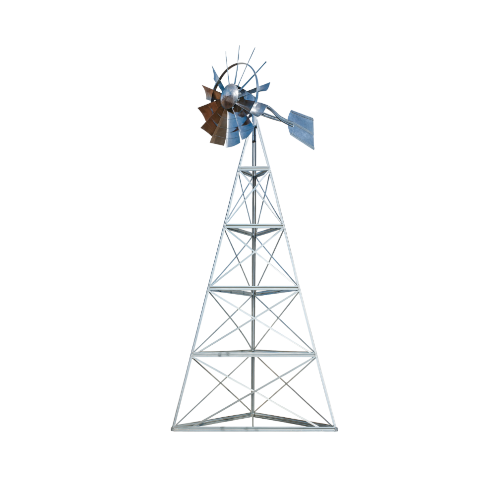Steel Windmill Pond Aerator | 3-Leg Tower | Base Kit