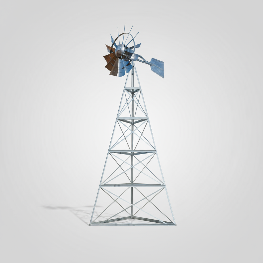 Steel Windmill Pond Aerator | 3-Leg Tower | Base Kit