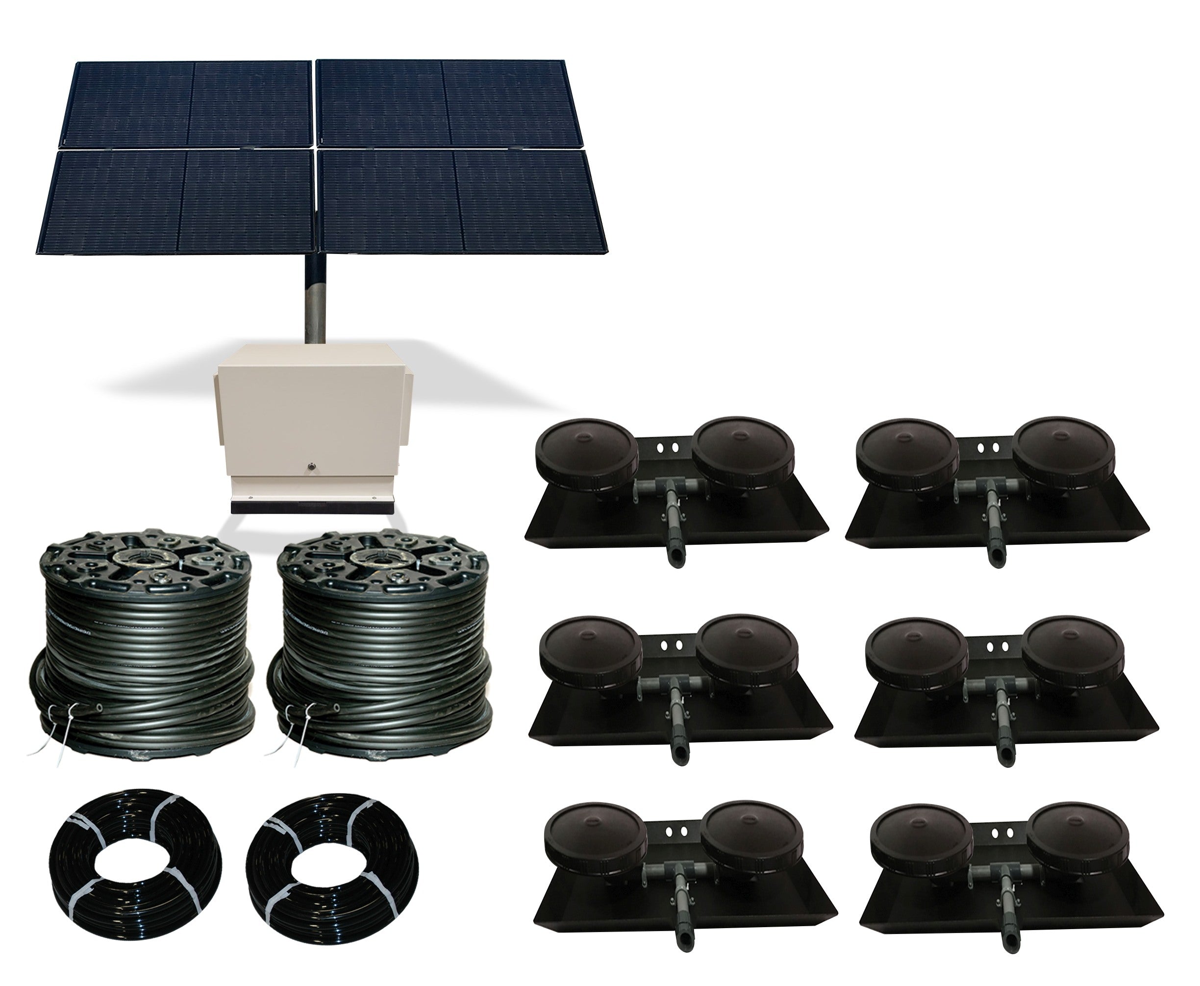 Solar Pond Aerator Bubbler | TurboAirXL | 6.8 CFM | Ground Mount