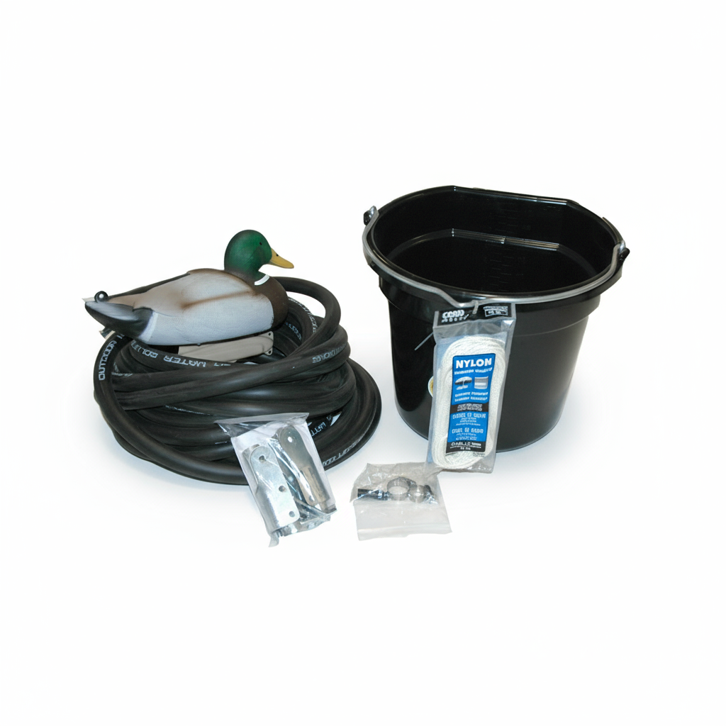 Windmill Aerator Upgrade small pond accessory kit with weighted airline, airstone housing, tower hinges, and duck decoy marker