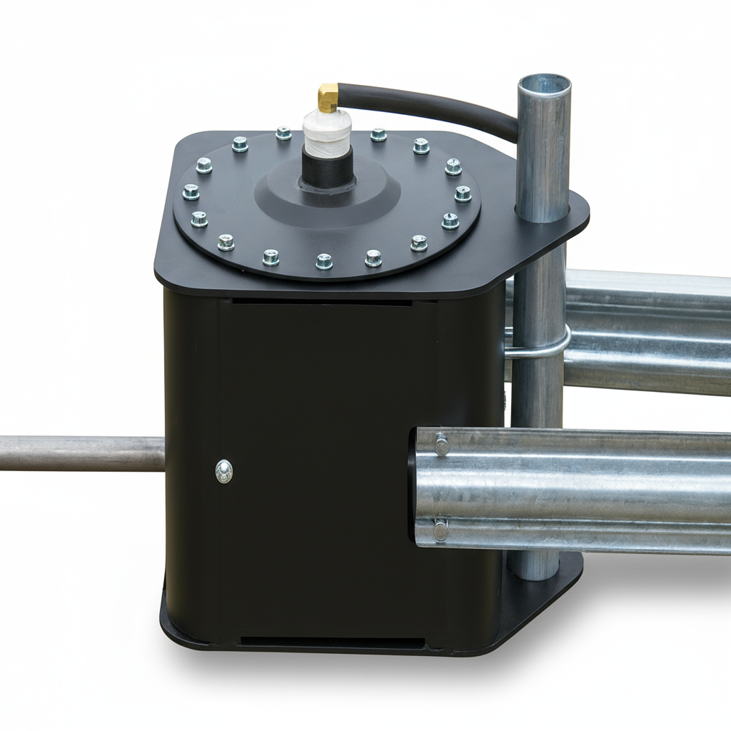 Windmill Compressor with galvanized housing delivering 4.5 CFM airflow for windmill pond aeration systems.