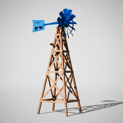 Windmill Head Aerator For Pond | DYI Wood Tower Windmill | 4.5 CFM