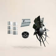 Windmill Head Blades, Tail, Hub, Dome, Stake Clamps