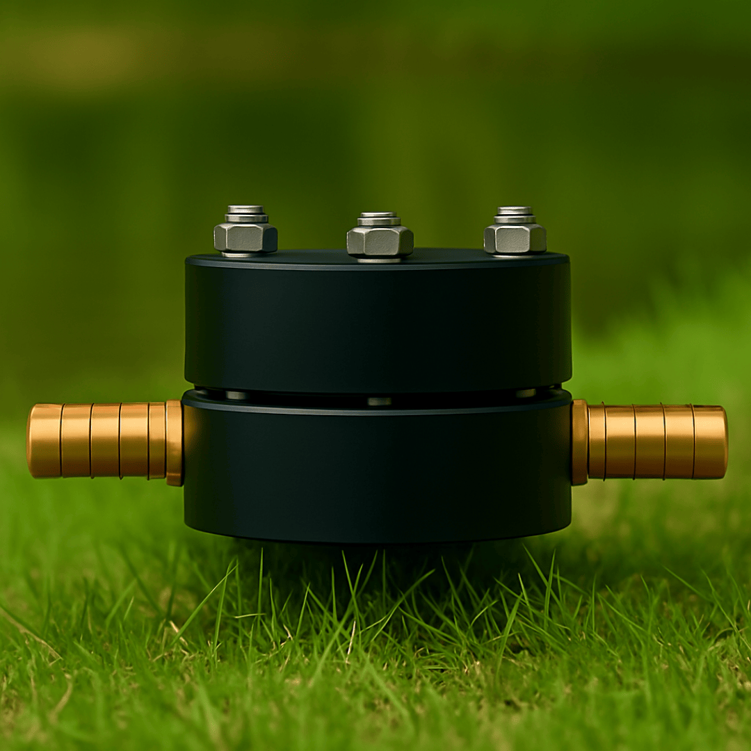 Windmill Pressure Kit with in-line pressure relief valve protecting pond aeration systems from backpressure and freezing