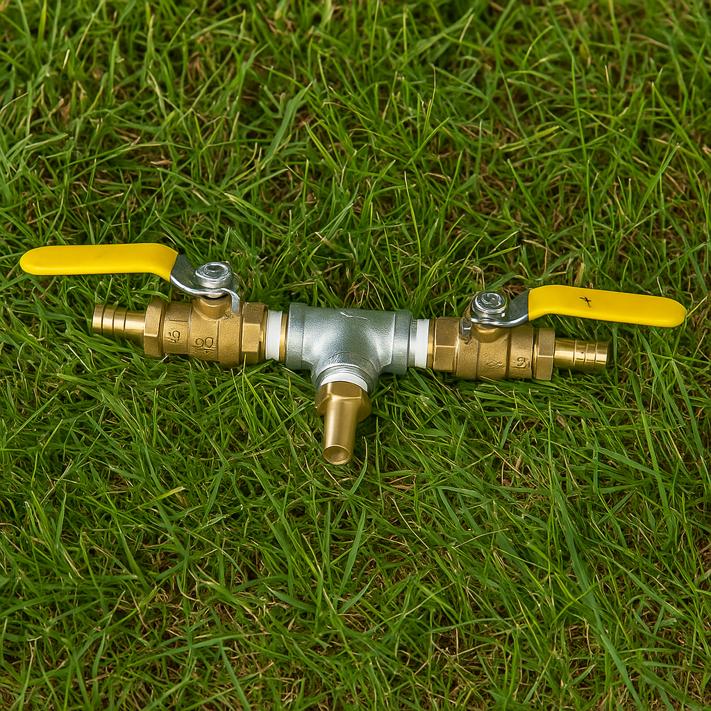 Windmill Valve Kit two-way 1/2-inch brass selector valve for balancing airflow in pond aeration systems