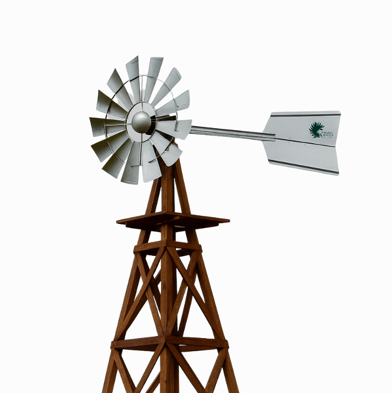 Wood Tower Large Windmill For Yard | Complete Kit