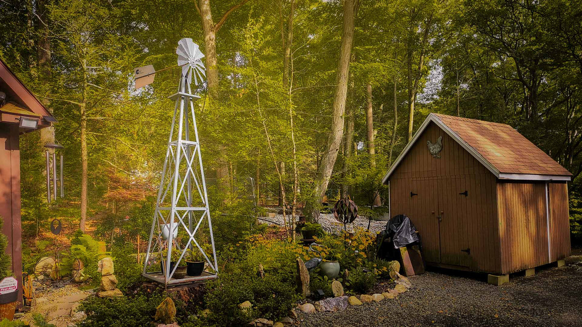 Steel Garden Windmill for Yard (11.6 Feet)