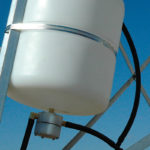 A freeze control unit on a windmill frame.