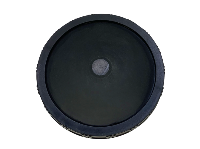 A black replacement 9" rubber membrane diffuser.